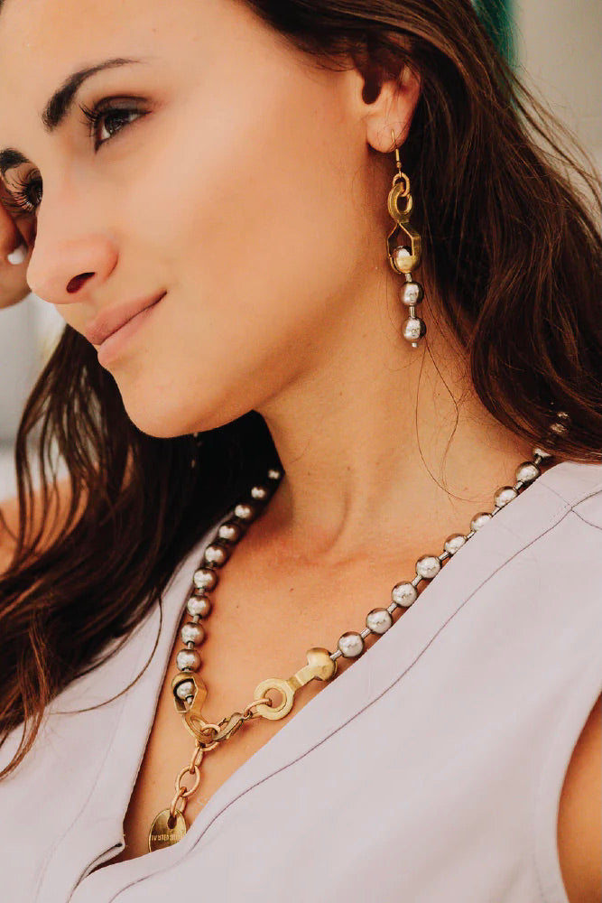 Triple Ball Chain Drop Earrings – US Jewelry House